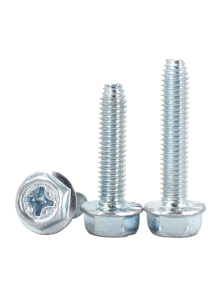 Hexagon cross triangle teeth self-locking screws Stainless steel (304/316) carbon steel alloy steel