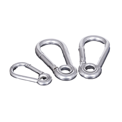 Carabiner Spring Snap Hook with Eye Stainless steel (304/316) carbon steel alloy steel