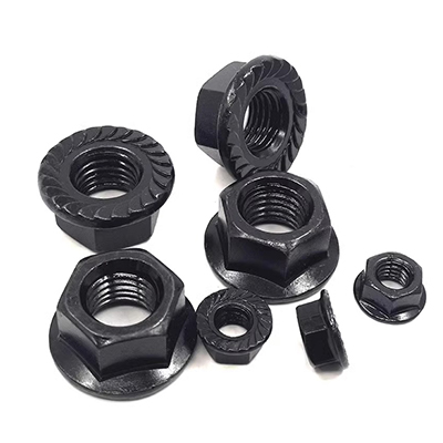 Hexagon flange nut Carbon steel black stainless steel (304/316) carbon steel alloy steel