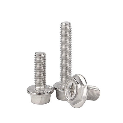 Hexagon flange bolt (cross with teeth) Stainless steel (304/316) carbon steel alloy steel