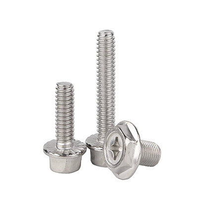 Hexagon flange bolt (Cross flat bottom) Stainless steel (304/316) carbon steel alloy steel