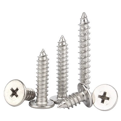 Cross flat head self-tapping screws stainless steel (304/316/410) carbon steel