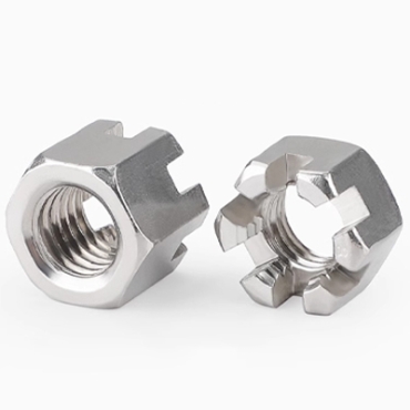 Hexagonal slotted nuts Stainless steel (304/316) carbon steel alloy steel