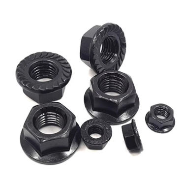 Hexagon flange nut Carbon steel black stainless steel (304/316) carbon steel alloy steel